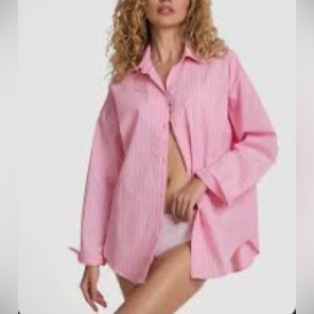Women’s Victoria's Secret Shirt, Pink w/ Rhinestones, XXL, NWT